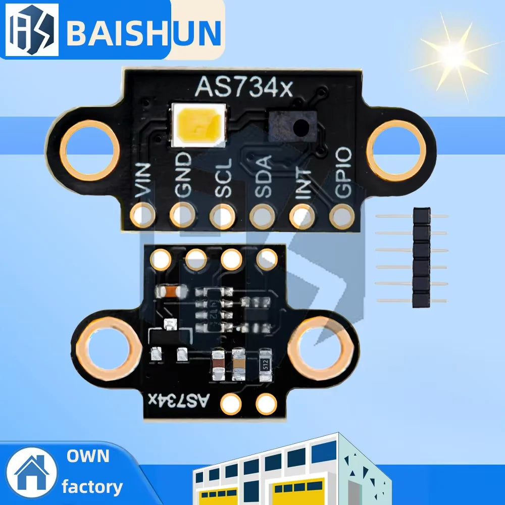 AS7341 AS734x Visible Spectral Sensors Module Color Temperature illuminance High Accuracy Color Detection For Arduino Zpaxo