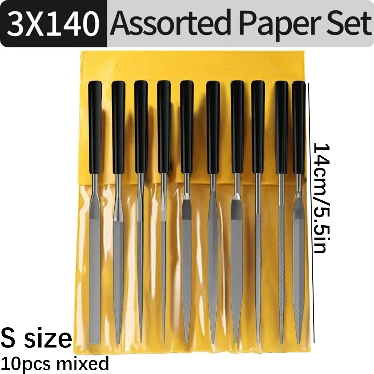 10-Piece Needle File Set – Metal, Wood, Glass & Stone Filing