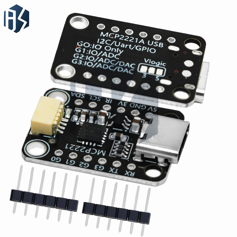 Type-C MCP2221A USB to I2C Breakout Board, STEMMA QT Qwiic Interface Universal Signal Measurement Sensor Module Zpaxo