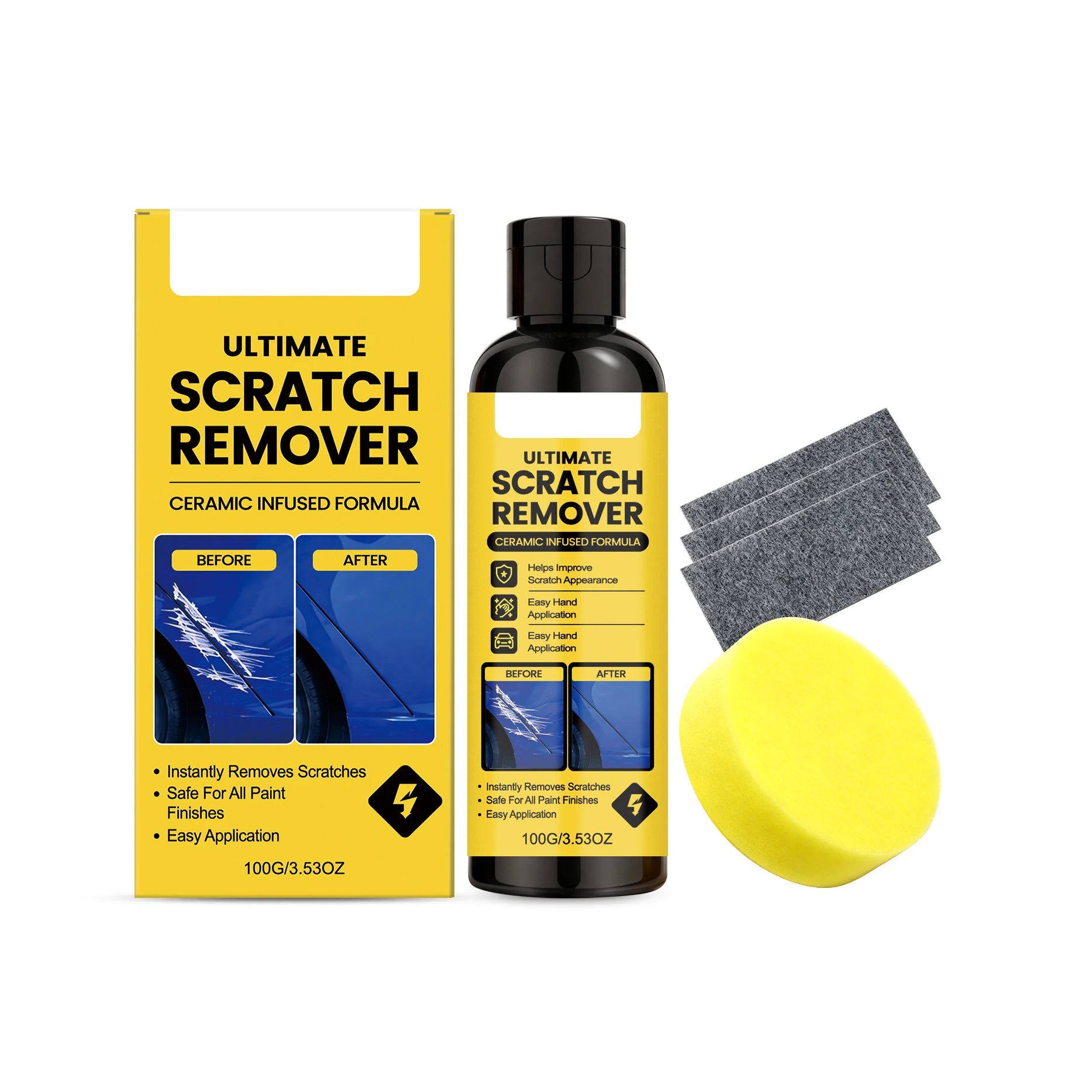 Car Scratch Remover & Paint Polish Kit – Swirl & Spot Repair Car Scratch Repair Kit Zpaxo B 100g boxed