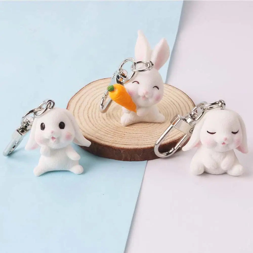 Gift Doll Accessories Resin Bag Trinket Car Pendant Rabbit Key Rings Keyring Ornaments Key Chain Pendant Rabbit Key Chain Zpaxo