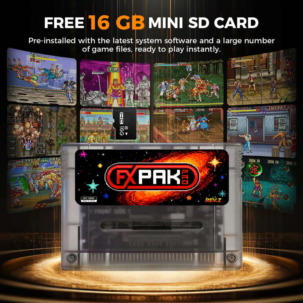 Ultimate Version Rev.Z FXPak Pro Flash Cart for SNES/SFC Video Console All Enhancement Chips & MSU-1 Open Source Multi Cartridge Zpaxo
