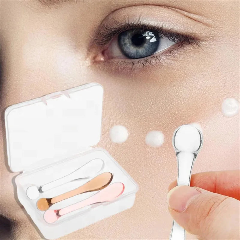 1 Acrylic Cosmetic Spatulas Scoop Face Cream Mask Spoon Eye Massage