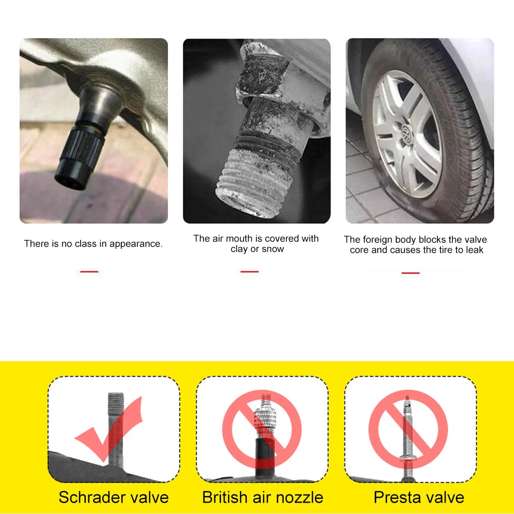 10-Pack Universal Plastic Tyre Valve Stem Caps – Car, Bike & Truck