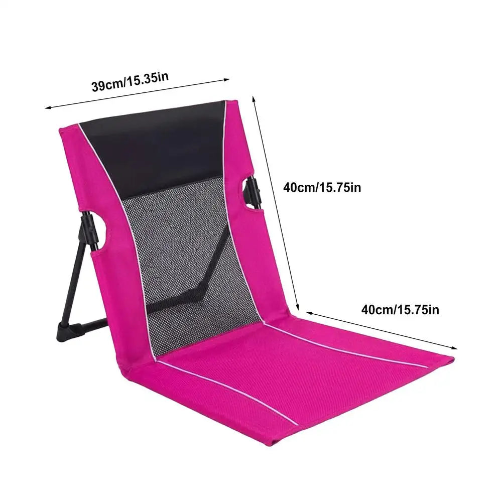 Low Beach Chair Foldable Poolside Lounge Seat Carry Bag Tanning Zpaxo C