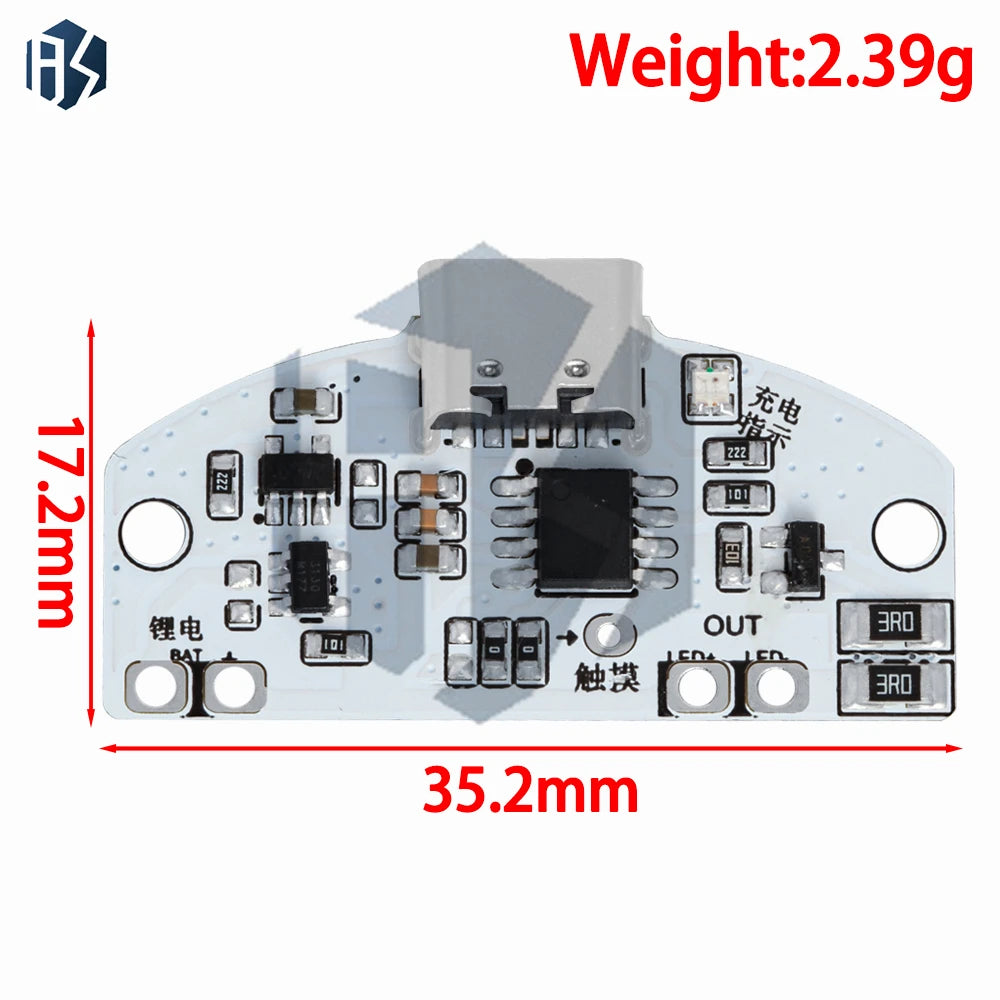 Type-c Table Lamp Circuit Board USB Charging Three Gear Stepless Zpaxo