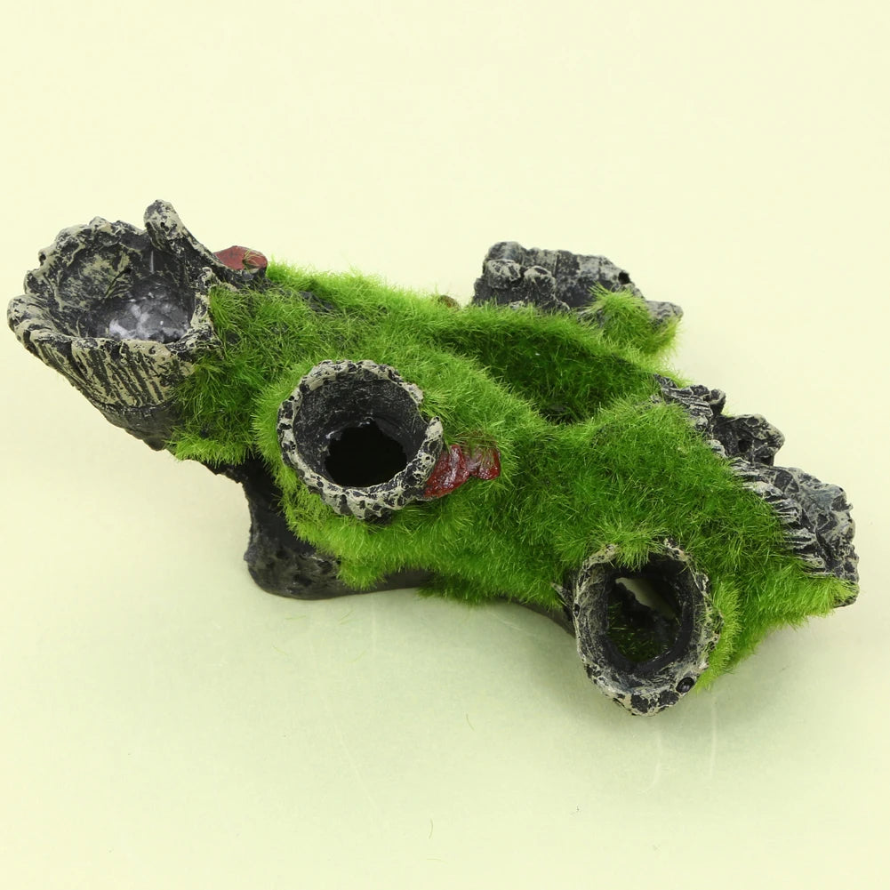 Resin Breeding Hiding Cave Simulation Shrimp Cave House Decorative Props Tree House Shelter Crafts Arts for Aquarium Landscaping Zpaxo