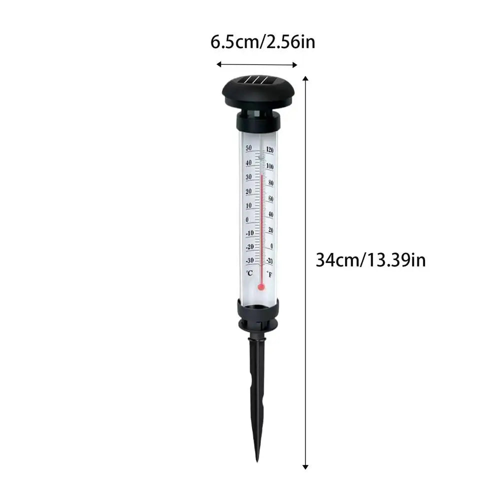 Solar Lights Pathways Waterproof Solar Temperature Gauge Lights Patio Outdoor Temperature Gauge For Garden Lawn Backyard House Zpaxo Warm White China Mainland
