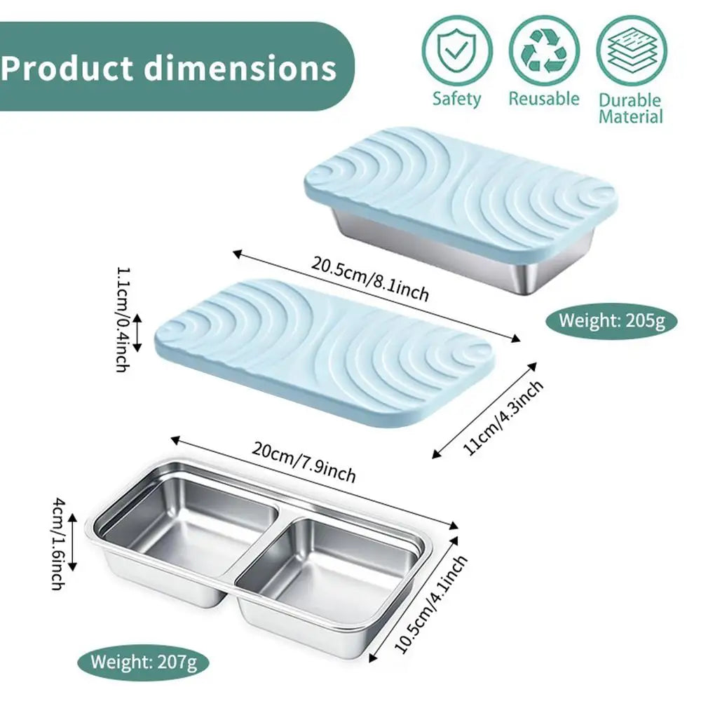 Stainless Steel Snack Containers Kids Airtight Reusable Food Storage