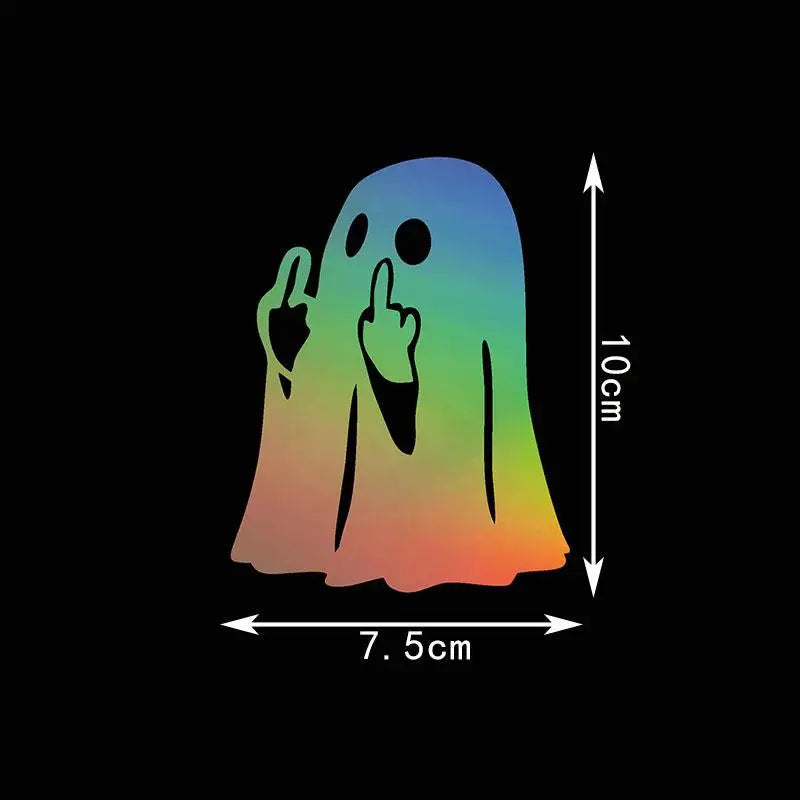 Middle Finger Ghost Window Car Sticker Waterproof UV Proof Decal Auto Zpaxo C