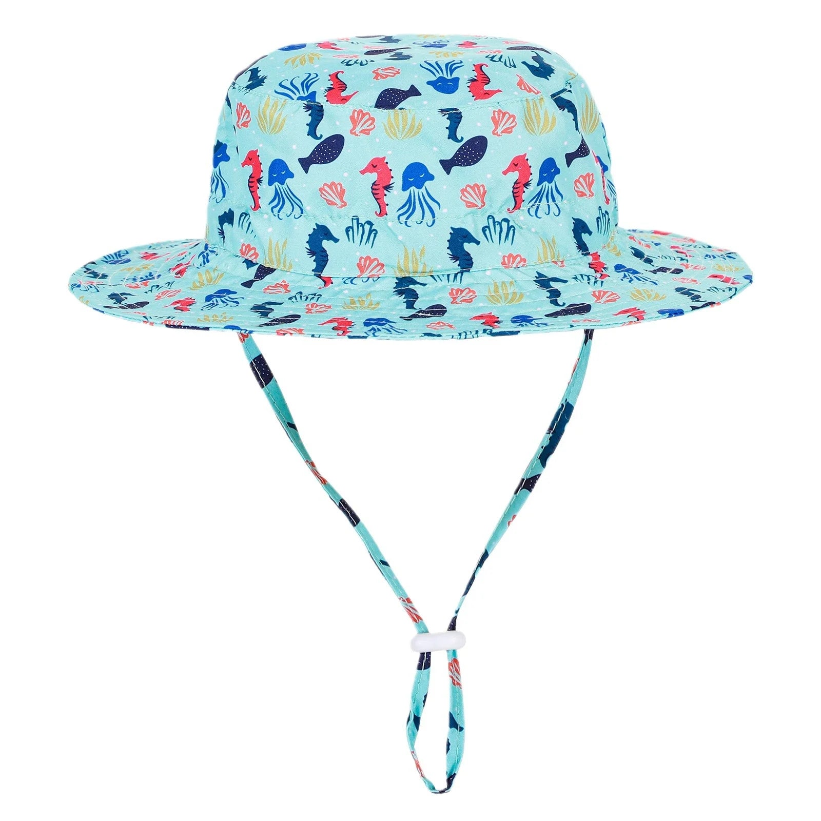 Kids Wide Brim Sun Hat – Breathable Adjustable Beach Bucket Hat