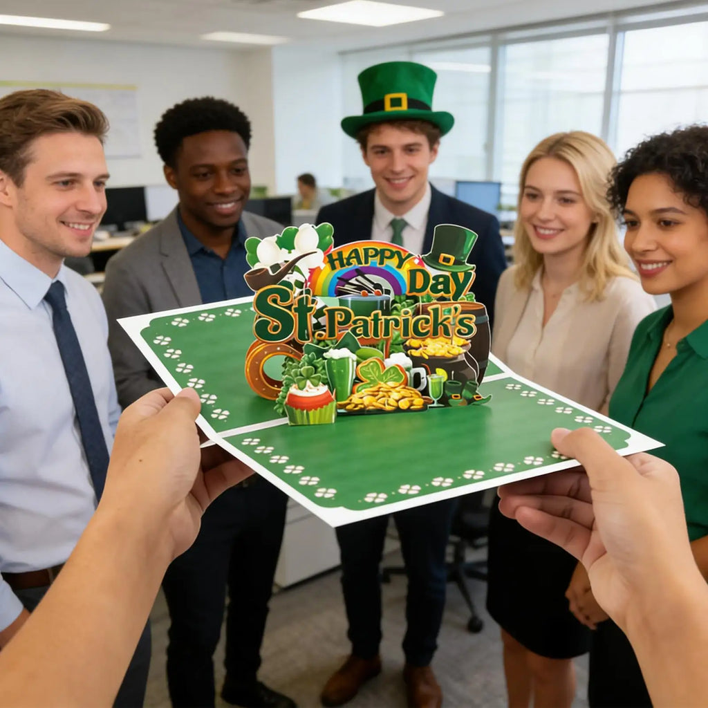 St Patricks Day Card 3D Popup Greeting Cards Festive Celebration