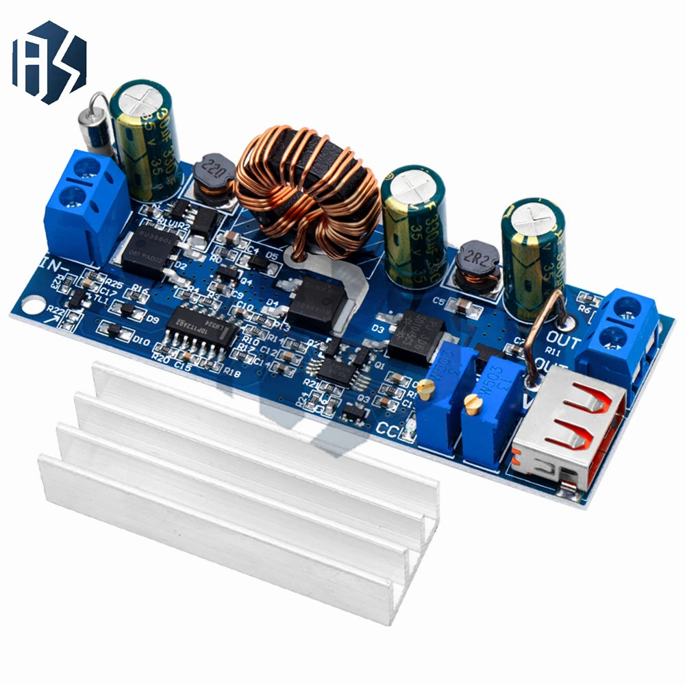 8‌0w High-Power DC-DC Boost Converter Module: 2-24V to 3-30V Adjustable Step-Up Voltage Regulator with CC/CV & USB Port Zpaxo
