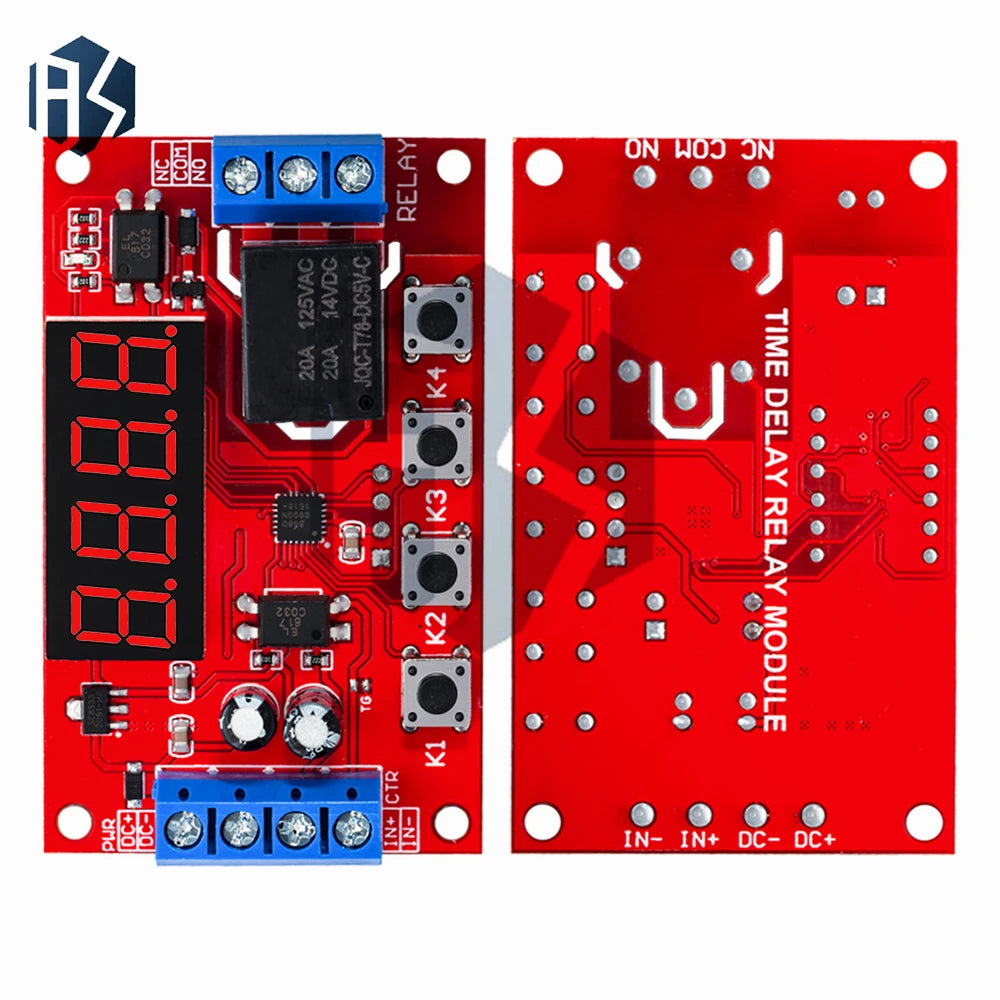 DC 3.7V 4.2V Programmable Time Delay Relay Module LED Display Timer Switch 3A Driver 10A Load for DIY Electronic Projects Zpaxo