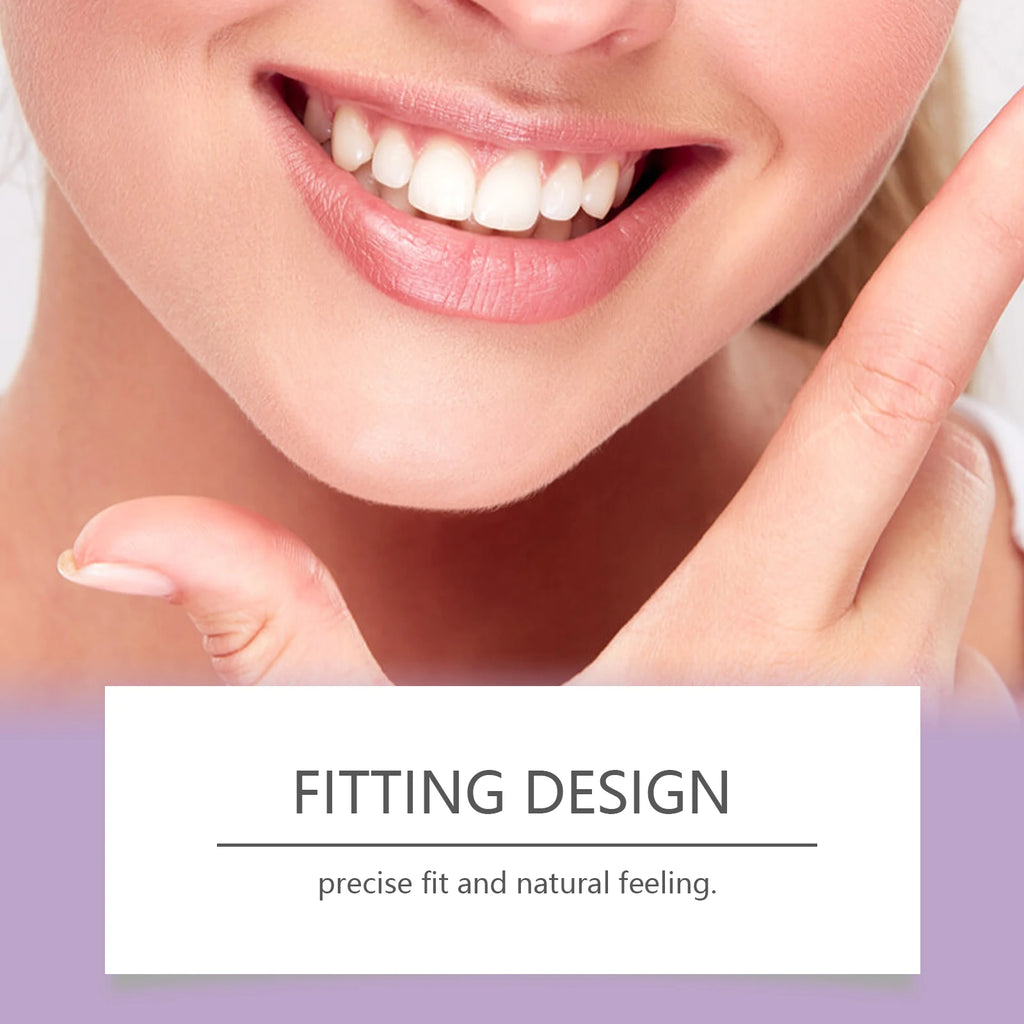 Denture Beautifying Set, Soft Flexible Natural, Comfortable Material, Practical Teeth Cosmetic & Care Kit for Better Smile Zpaxo