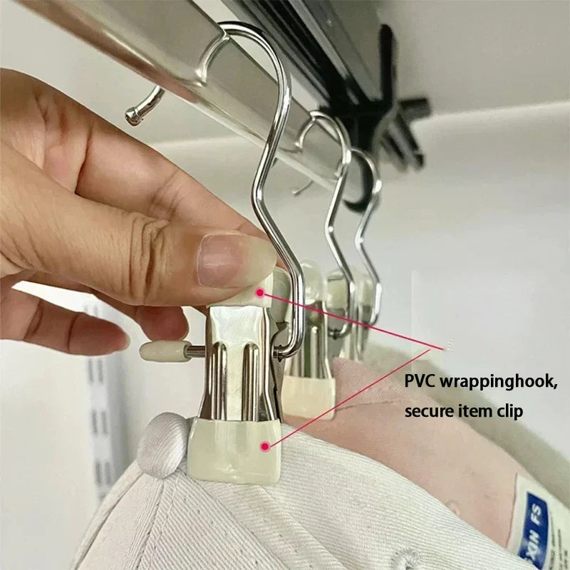 Stainless Steel Clothes Hangers Clips Hanging Underwear Socks Zpaxo