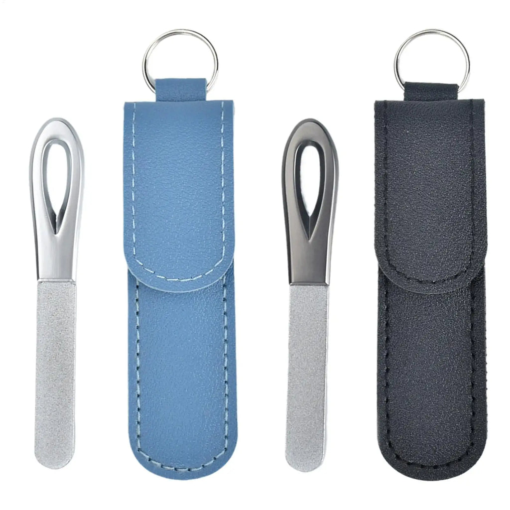 Metal Nail File Zinc Alloy Double Sided Stainless Steel Polisher