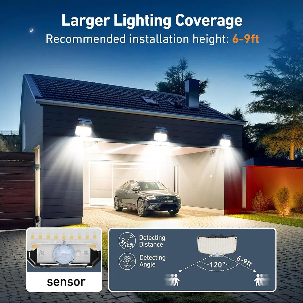 234 LED Solar Motion Sensor Flood Light – 3 Modes, IP65