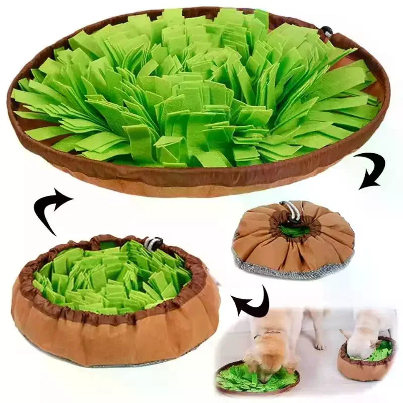 Cats Dogs Bowl Travel Use Pet Snuffle Mat Interactive Feed Game Zpaxo