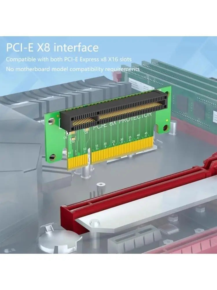 652F Pcie 8X to Pcie 8X Risers Adapter Card 90 Degree PCIE Extender Extension Zpaxo