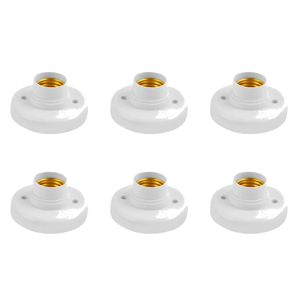 220V E27 Screw Cap Socket Ceiling Light Fixing Base Adapter Bulb Zpaxo 6PCS
