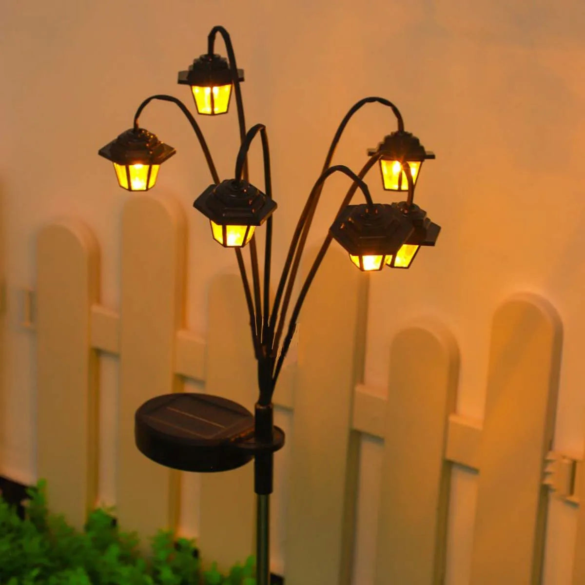 6LED Solar Hexagonal Palace Light 8-mode Outdoor Courtyard Christmas Zpaxo