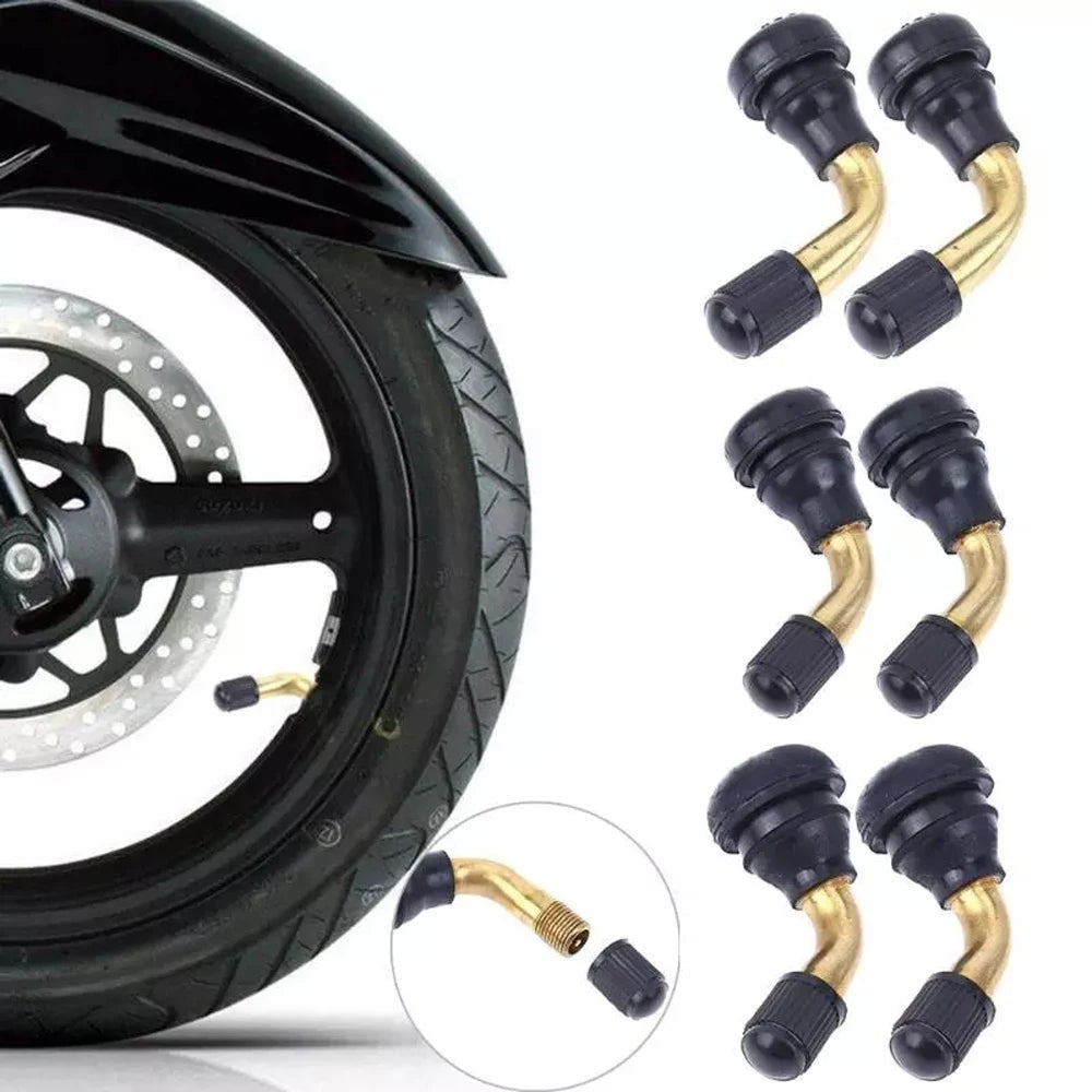 Snap-in Electric-bike Right Angle Brass Stem Caps Wheel Tire Scooter Zpaxo