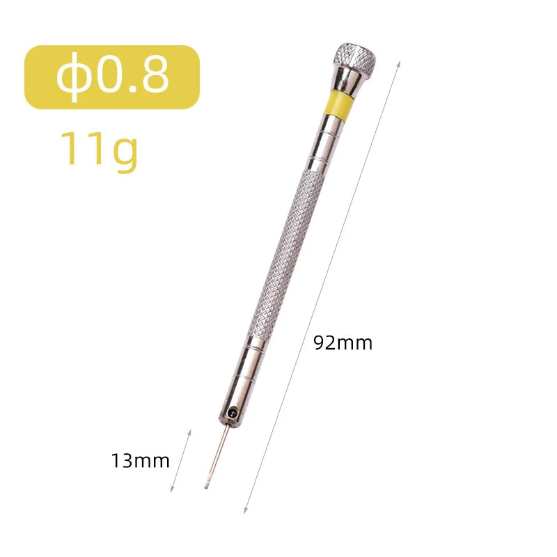 Watch, glasses, toy repair screwdriver, non-magnetic flat-head mini screwdriver, disassembly and installation screws Zpaxo 0.8mm