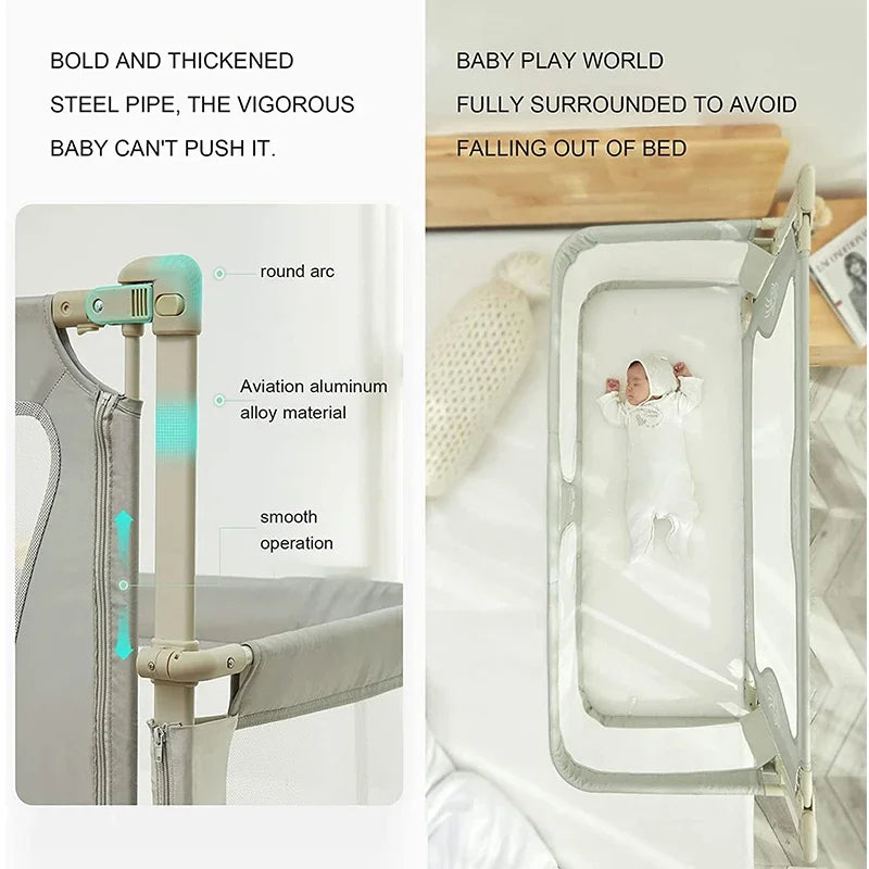 Simple Lightweight Baby Cot Dual-use Comfortable Toddler Bed Within