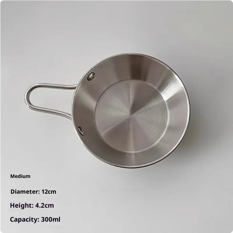 Korean Stainless Steel Mesh Spice Dip Bowl with Handle – 12cm Dipping Bowl Zpaxo