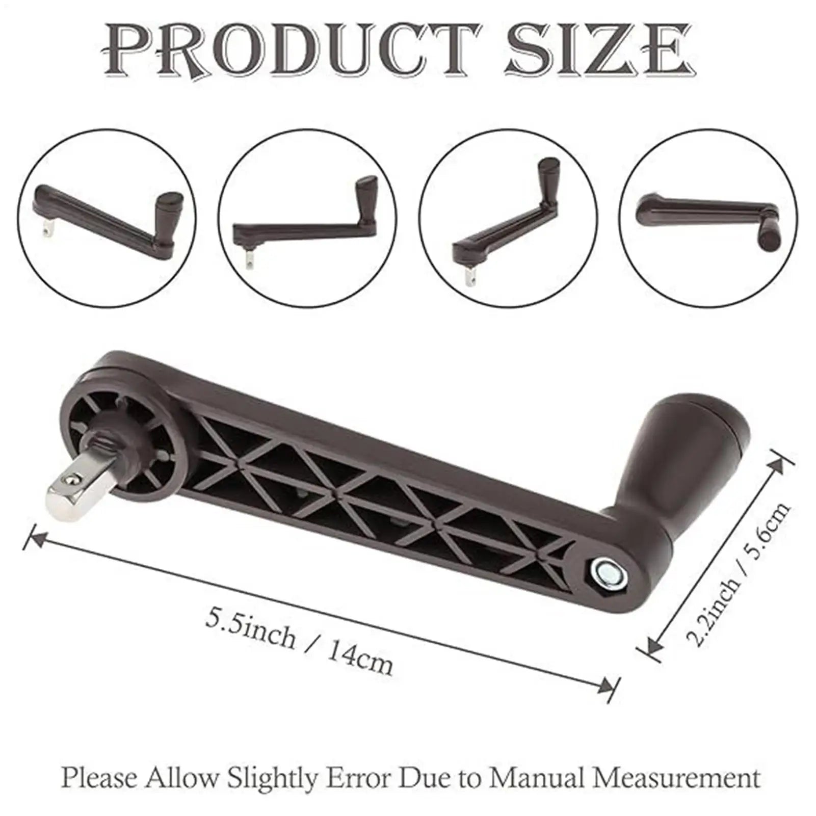 Patio Umbrella Parts Table Canopy Crank Handle Adjustable Compact