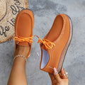 Plus Size Women Loafers Trend Casual Soft Sole Shoes Comfortable Spring 2025 New Style Sneakers Women Anti-Slip Flat Shoes Women Zpaxo Orange red 43