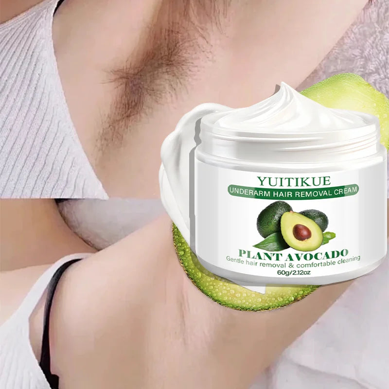 YUITIKUE Avocado Hair Removal Cream – Natural & Gentle Hair Removal Cream Zpaxo