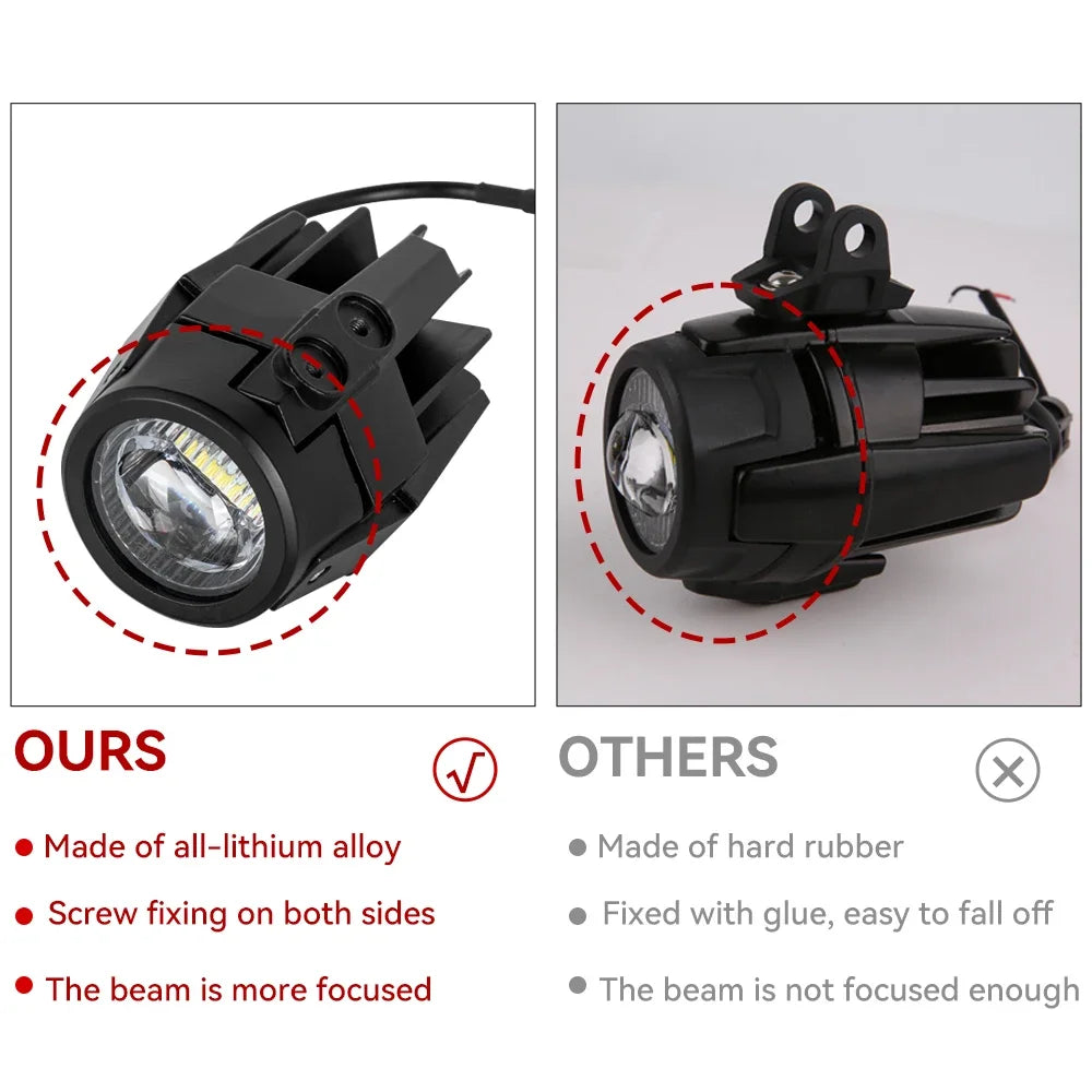 Motorcycle LED Fog Lights Auxiliary Spotlights Selective Yellow Lights Daytime Running Lights For Moto Guzzi V85 TT Accessories Zpaxo