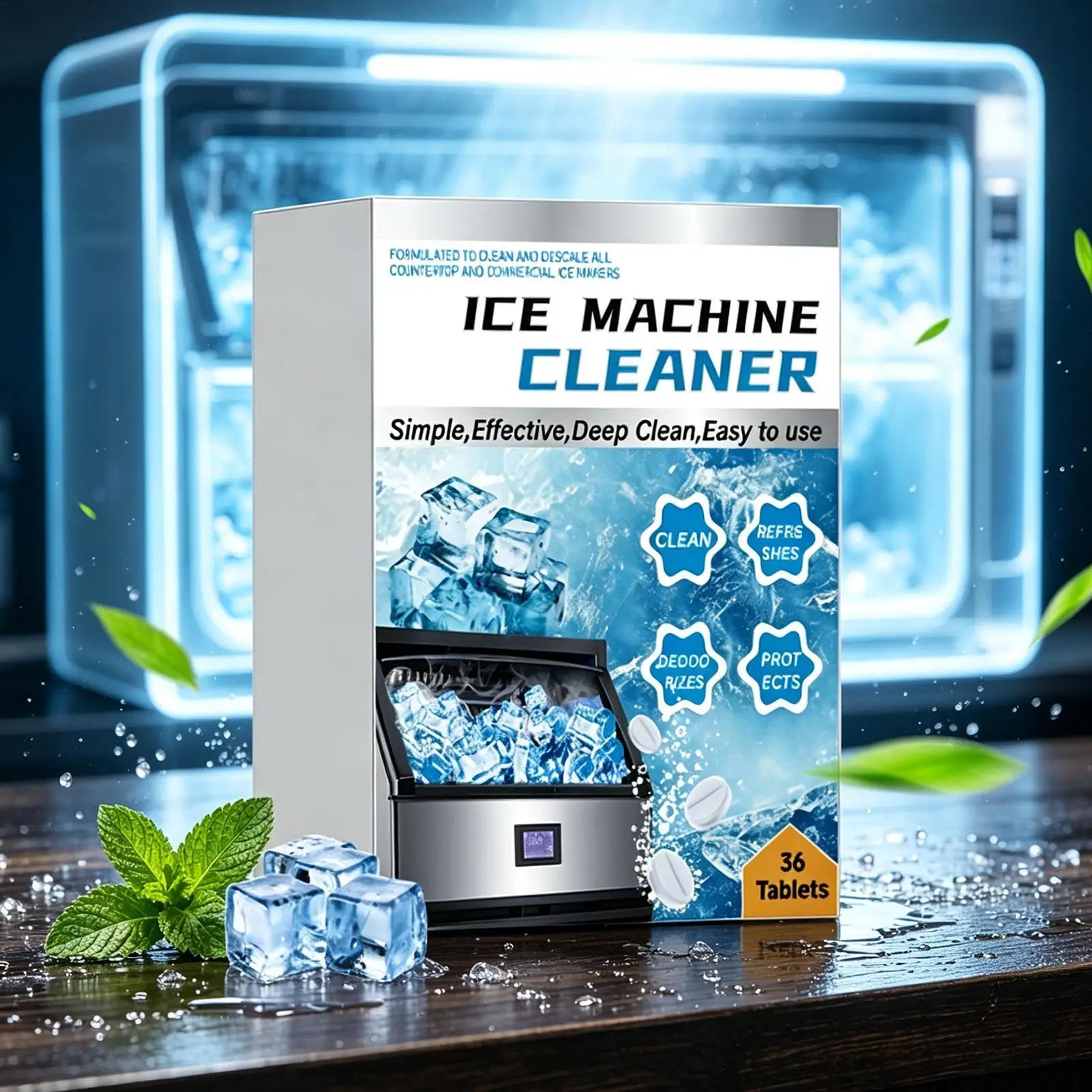 Ice Maker Cleaner Descaling Deodorizing Drop Cleaning Tablets Deep