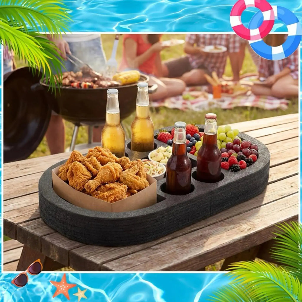 21 6x11 Floating Pool Tray Dividers Portable Drink Holder Snack Board