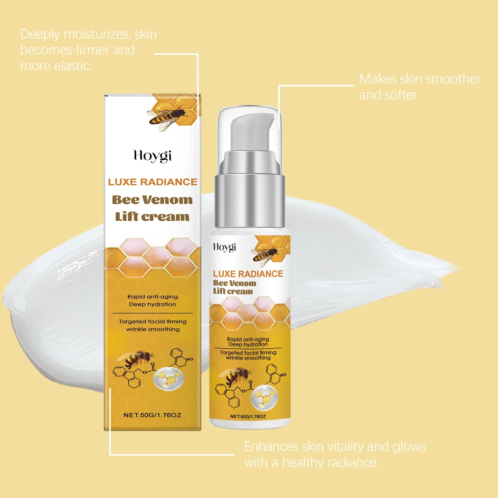 Hoygi Bee Venom Face Cream Anti-Wrinkle Firming Moisturizer 50ml Anti-Wrinkle Face Cream Zpaxo