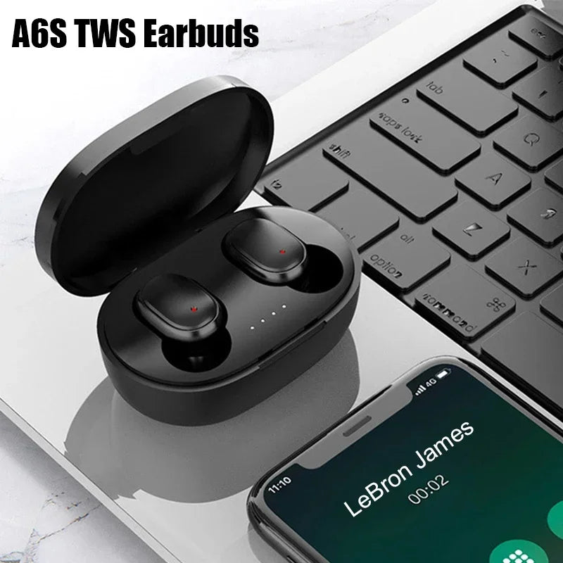 A6S TWS Headphones Wireless Bluetooth Sports Stereo Suitable Android