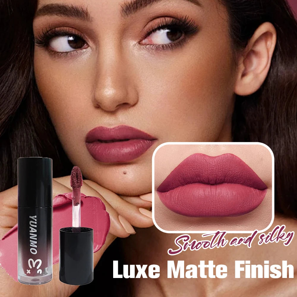 Matte Liquid Lipstick - Smooth Silky Long-Lasting Lip Gloss, Waterproof Transfer-Resistant Lip Makeup (Deep Rose Shade) Zpaxo