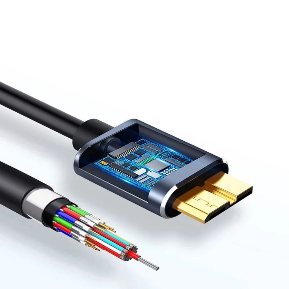 External Hard Drive Cable USB 3.0 Type C To Micro B Male Adapter For Toshiba Seagate WD Lenovo PC Laptop HDD Disk Data Sync Cord Zpaxo