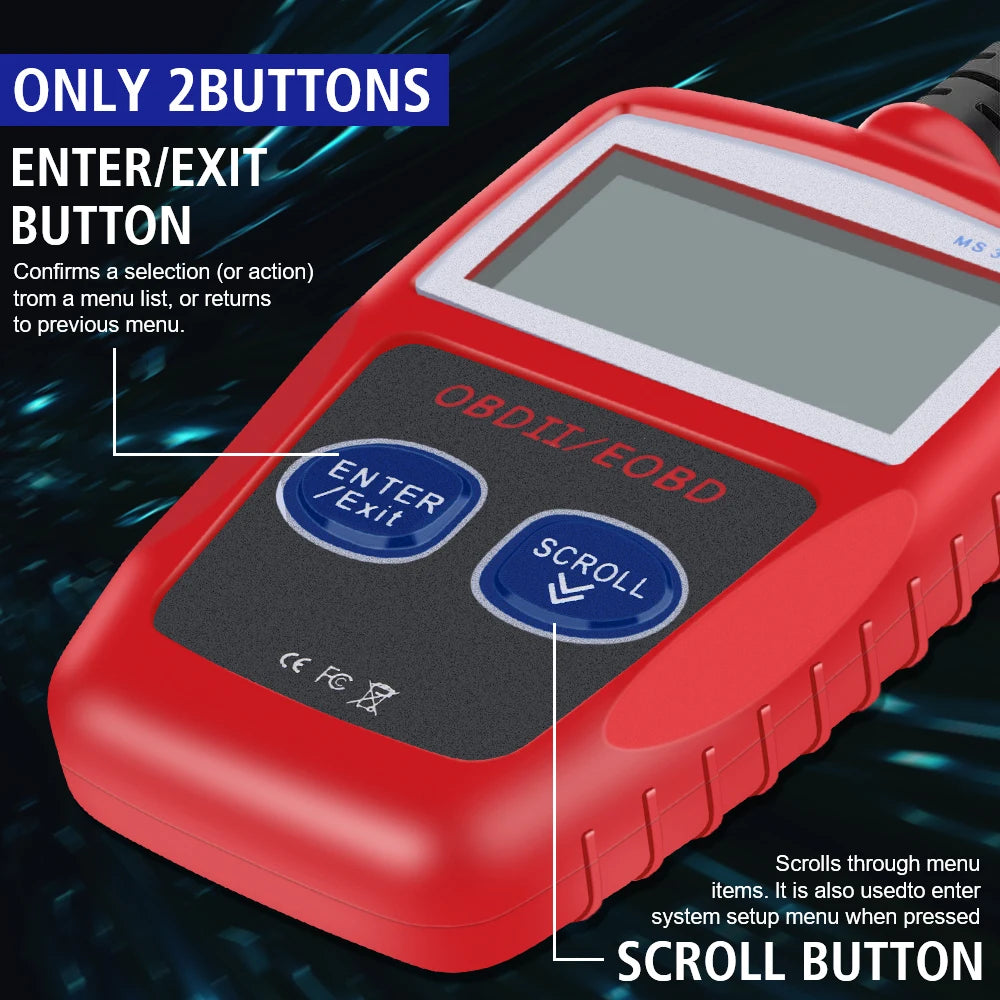 Car Diagnostic Tools Fault Code Clear Digital Display OBD 2 Scanner