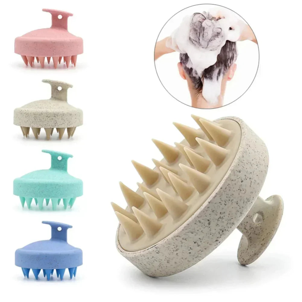 1pc Silicone Shampoo Brush Body Massage Brush Bath Shower Brush Salon Hairdressing Tool Scalp Massage Comb Hair Washing Comb Zpaxo