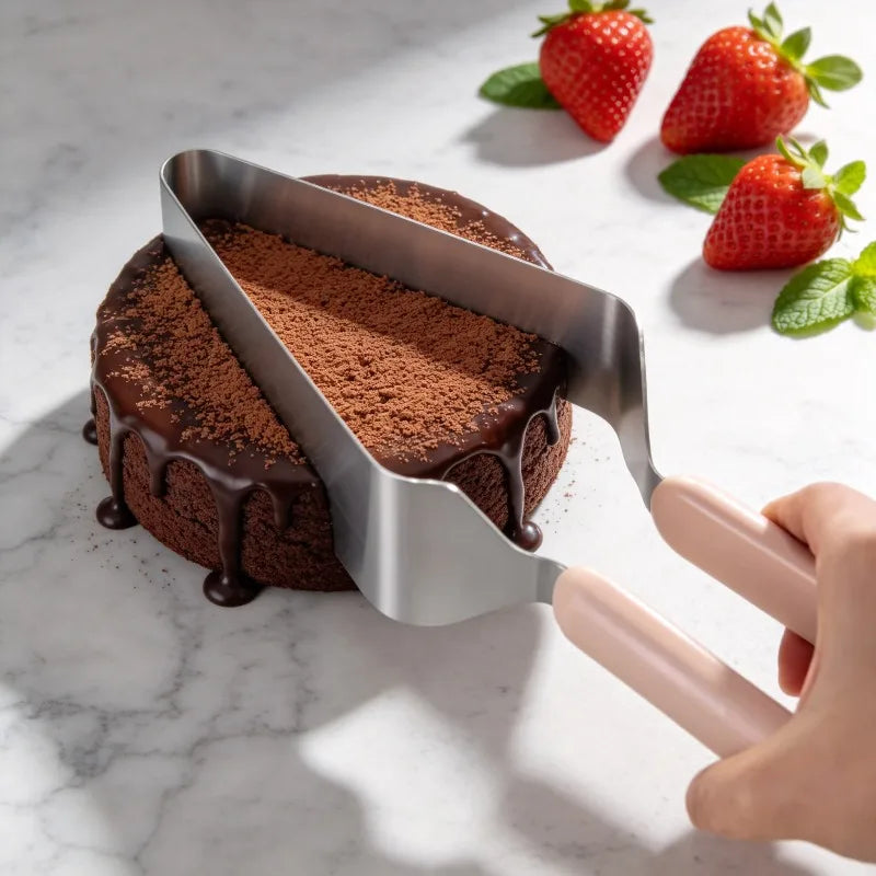Triangular Stainless Steel Cake Slicer & Cutter Tool