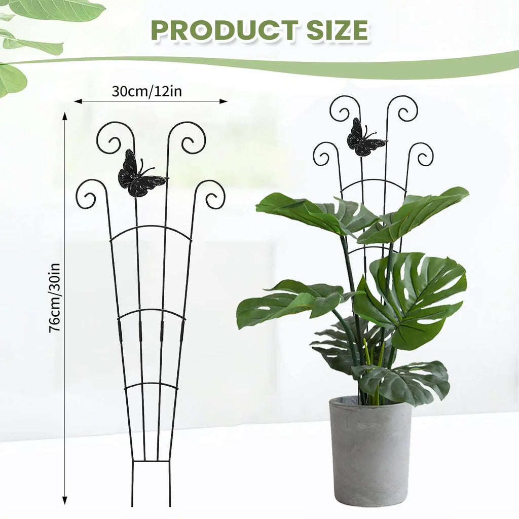 Metal Plant Trellis 76x30cm Outdoor Garden Climbing Roses Tomatoes