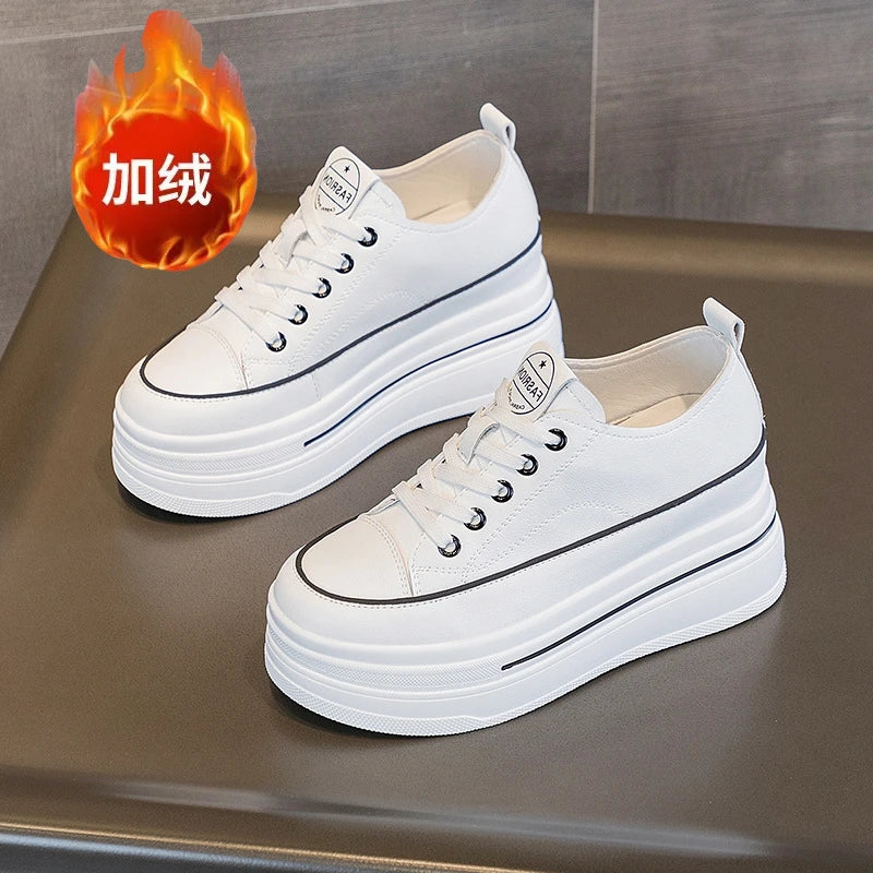 Womens Black Mesh Surface Floral Embroidery Platform Sneakers Hidden Zpaxo White Velvet 33 China Mainland
