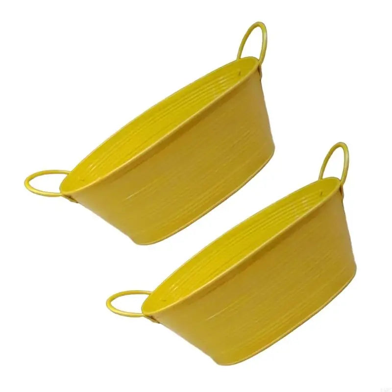 Oval Iron Planter Container Tabletop Garden Balcony Party Decoration