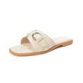 Women Flat Slip Niche Retro Cut Square Toe Stitched Belt Buckle Low Zpaxo 168-30 Apricot 43 China Mainland