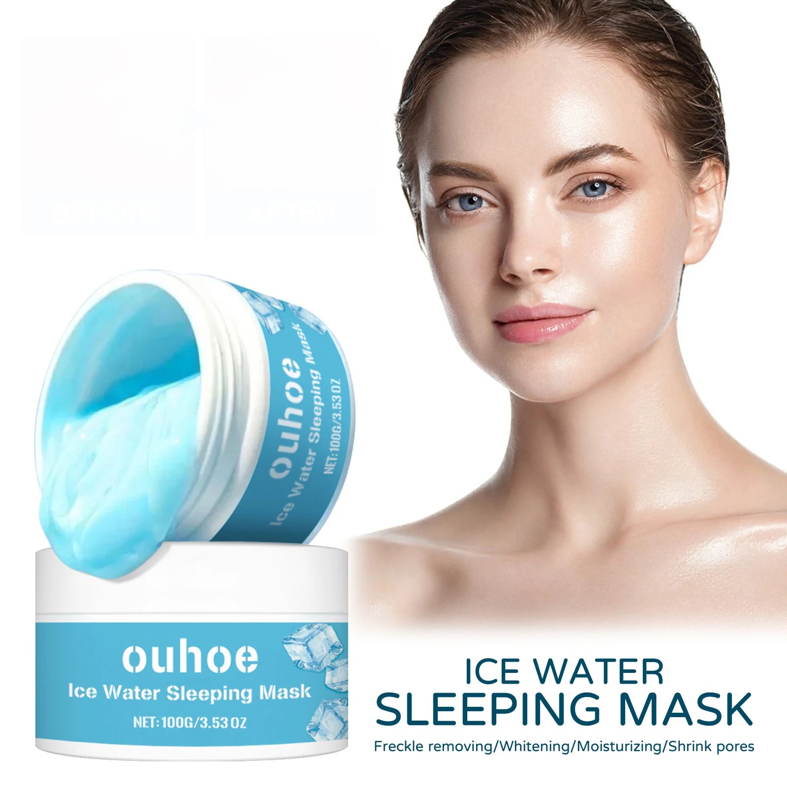 Moisturizing Sleeping Mask Fade Melanin Remove Dark Spots Shrink Pores Anti-Aging Hydrating Whitening Firm Wash-Free Face Mask Zpaxo