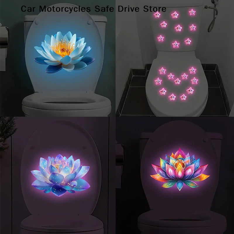 CMSelf-Adhesive Glow-in-the-dark Toilet Sticker Bathroom Lid