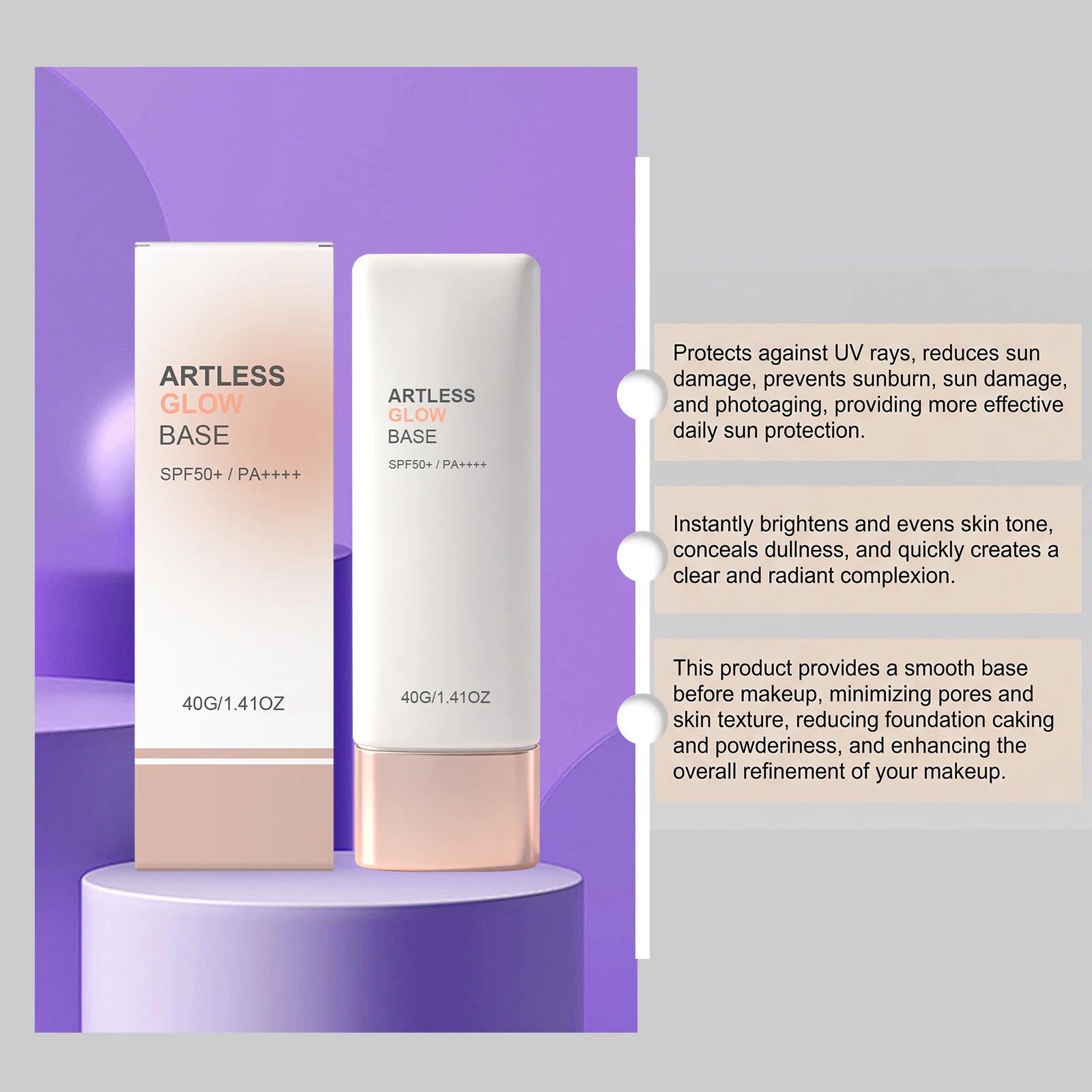 Hydrating Color-Adjusting Foundation SPF 15 | Natural Coverage Foundation Primer Cream Zpaxo
